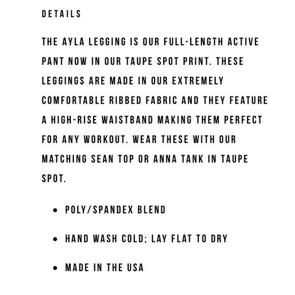 Beach Riot Ayla taupe spot leggings, sz L - Picture 10 of 13